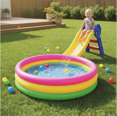 Piscina Inflable 114cm + 200 Pelotas + Inflador + 1 Rodadero Niños - Image 5