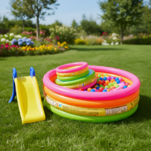 Combo Piscina Inflable 168cm + 300 Pelotas + Deslizador Niño