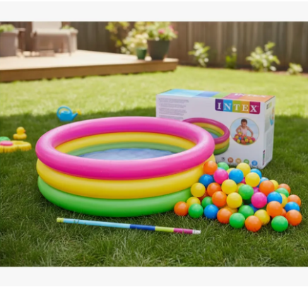 Piscina 114cm X 25cm + 100 Pelotas + Inflador