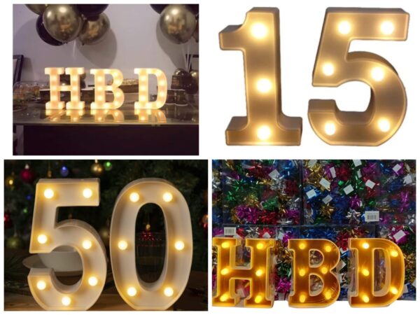 ✨ Letras y Números 3D Ilumina Tus Celebraciones Con Estilo y Brillo ✨