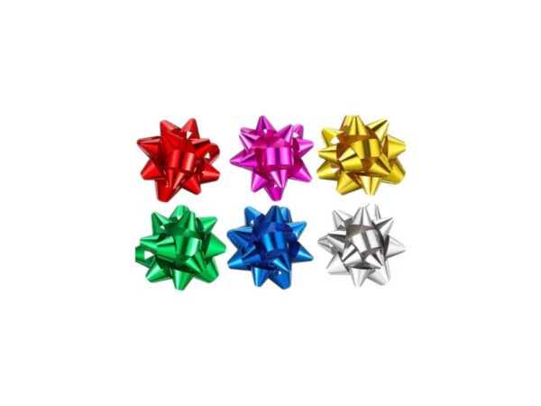 Moños De Estrella Metalizado Perfecto Para Regalos 100 Und - Image 6