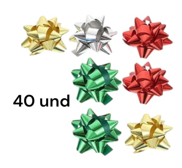 Moños Metalizados De Estrella X40 Und Regalos Con Estilo - Image 4