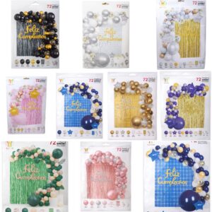 Kit Arco Elegante De 72 Pcs Fiestas Inolvidables
