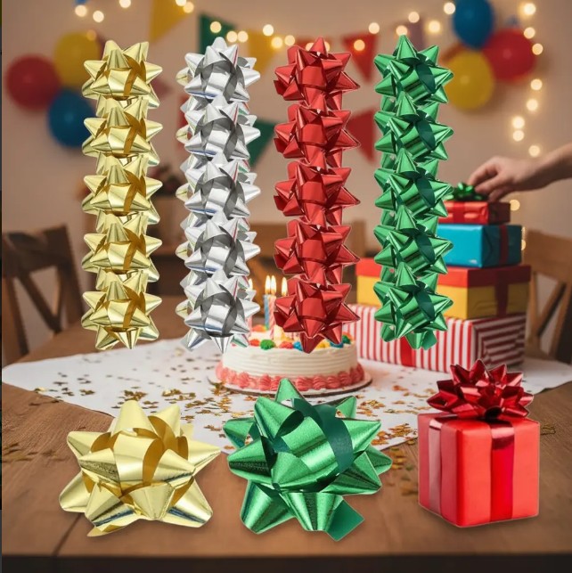 🎀✨ Moños Metalizados De Estrella x40 Unidades – Regalos Con Estilo ✨🎁 - Image 4