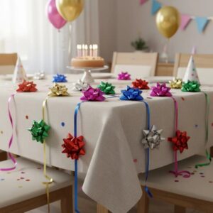 🎀✨ Moños De Estrella Metalizados Para Regalos x100 Unidades – 5 cm 🎁🌟