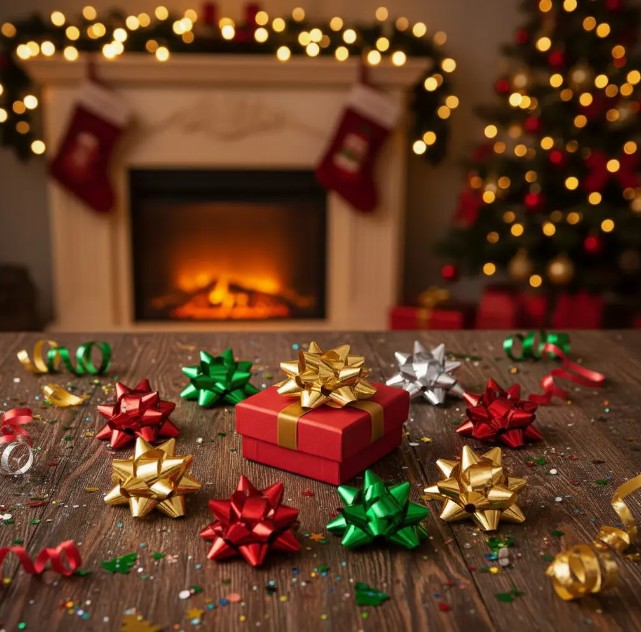 🎀✨ Moños Metalizados De Estrella x40 Unidades – Regalos Con Estilo ✨🎁