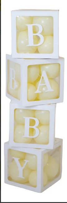 Caja Cubo Baby Decorativo Para Globos X4 Unidades - Image 14