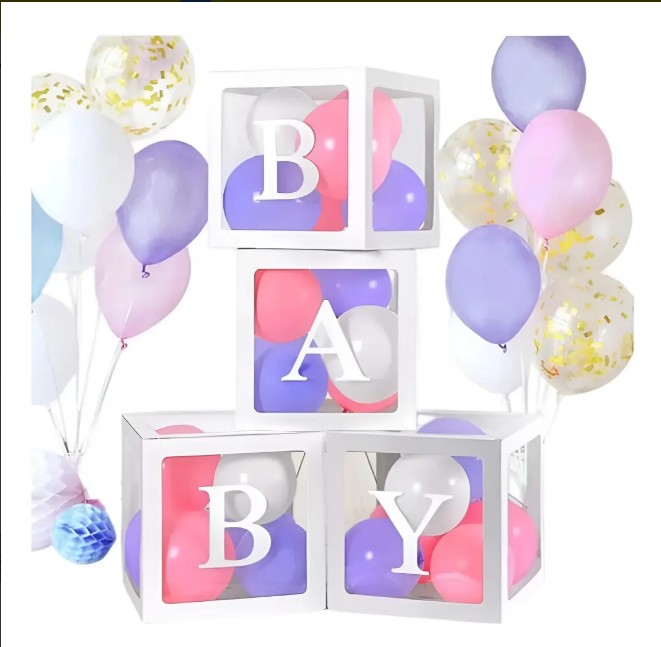 Caja Cubo Baby Decorativo Para Globos X4 Unidades - Image 16