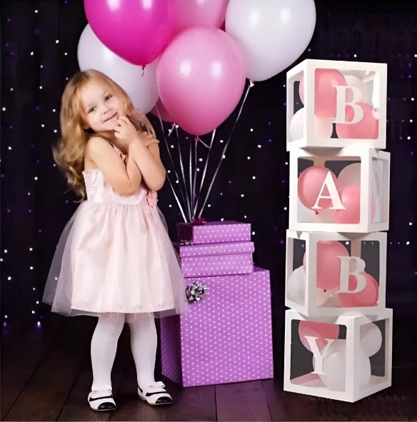 Caja Cubo Baby Decorativo Para Globos X4 Unidades - Image 13