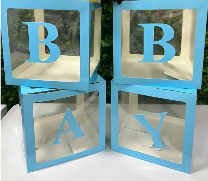 Caja Cubo Baby Decorativo Para Globos X4 Unidades - Image 18