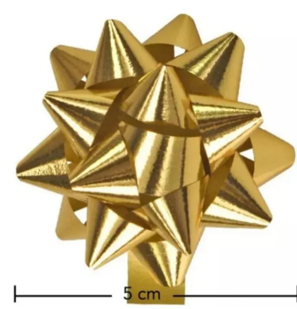 🎀✨ Moños De Estrella Metalizados Para Regalos x100 Unidades – 5 cm 🎁🌟 - Image 7