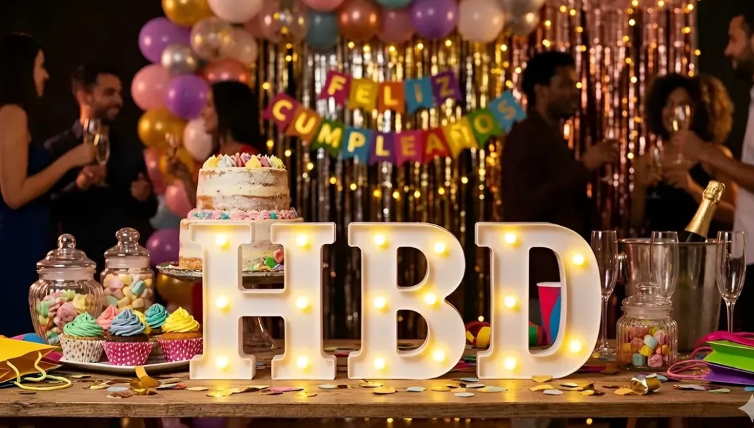 ✨🎂 HBD Letras Decorativas Con Luz LED 16 cm – Happy Birthday 🎉💡 - Image 3