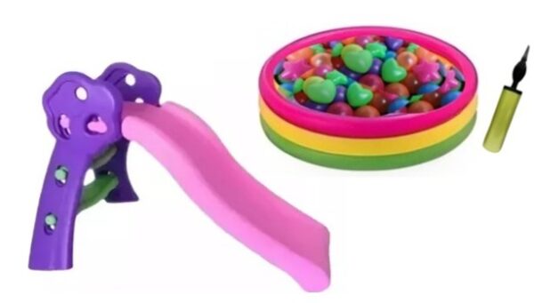 Combo Piscina Inflable 147cm + Deslizador Niña + 300 Pelotas - Image 4