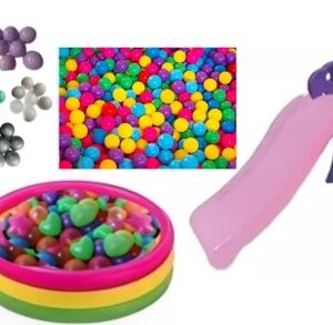 Combo Piscina Inflable 168cm + 250 Pelotas + Deslizador Niña