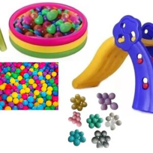 Combo Piscina Inflable 168cm + 250 Pelotas + Deslizador Niño