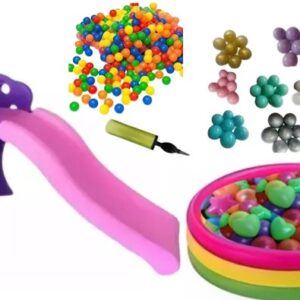 Piscina Inflable 86cm X 25cm + 100 Pelotas + 1 Rodadero Niña