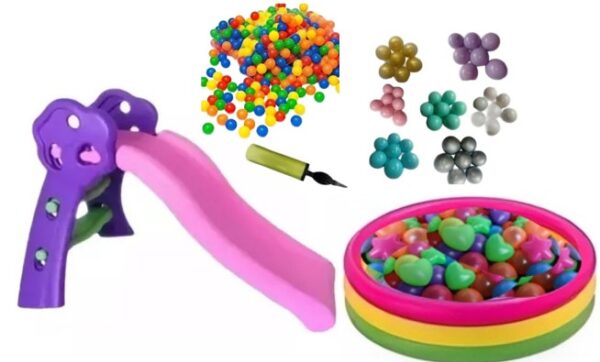 Piscina Inflable 86cm X 25cm + 100 Pelotas + 1 Rodadero Niña