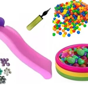 Combo Piscina Inflable 147cm + Deslizador Niña+ 200 Pelotas