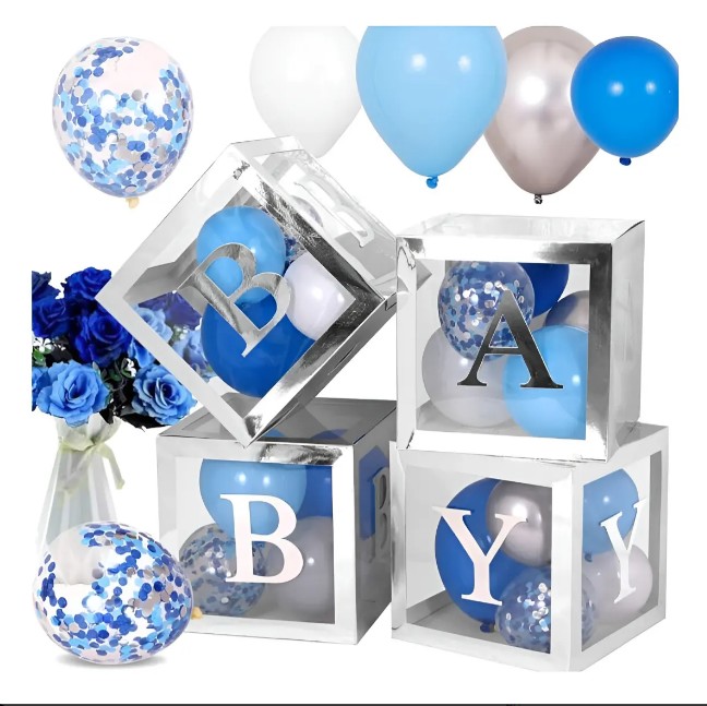 Caja Cubo Baby Decorativo Para Globos X4 Unidades - Image 8