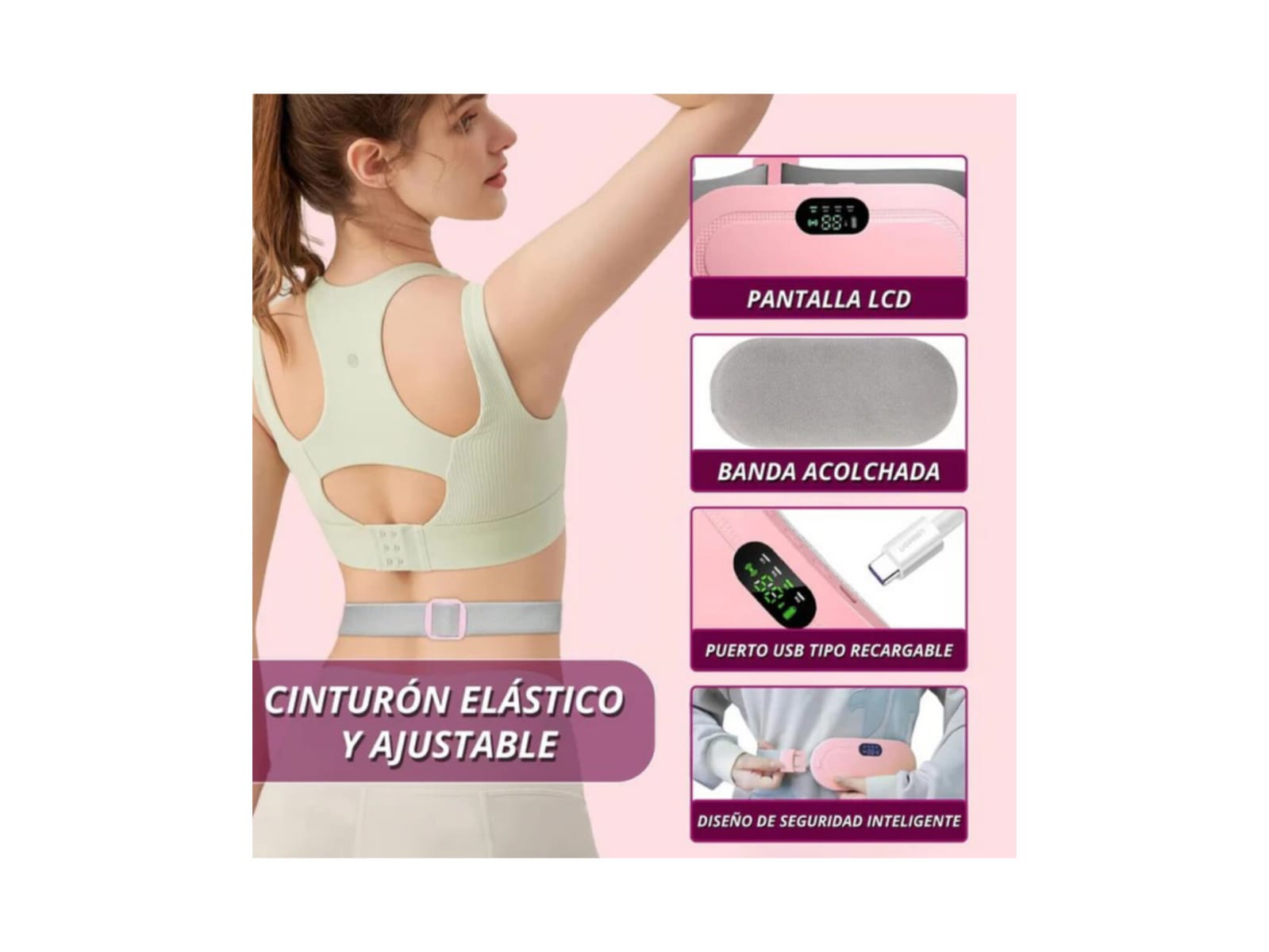 🌸🔥 Almohadilla De Cólicos Recargable – Adiós al Dolor Menstrual 💖 - Image 8