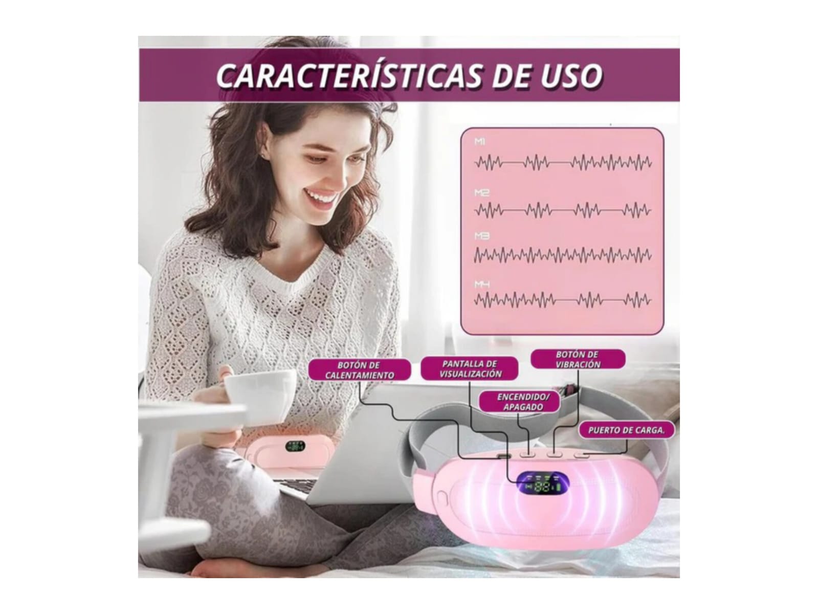 🌸🔥 Almohadilla De Cólicos Recargable – Adiós al Dolor Menstrual 💖 - Image 5