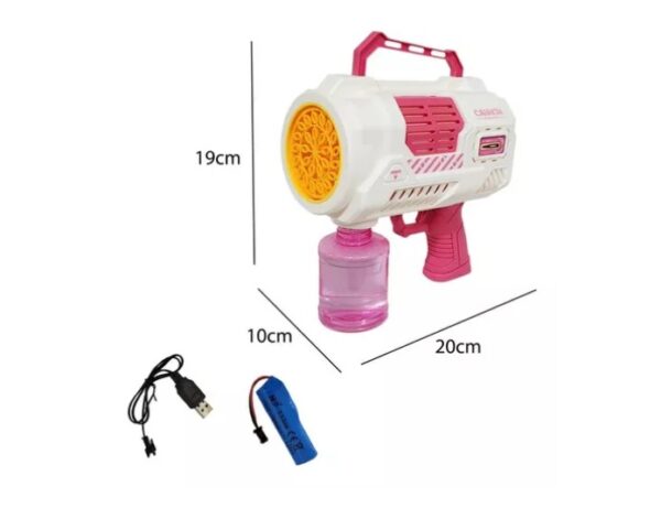 Pistola De Burbujas Recargable Con Luces Ref. 2029 - Image 3