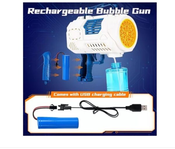 Pistola De Burbujas Recargable Con Luces Ref. 2029 - Image 5