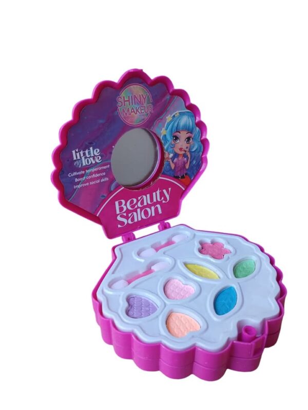 Maquillaje en forma de almeja para niñas Diversión, color y brillo en un solo estuche - Image 5