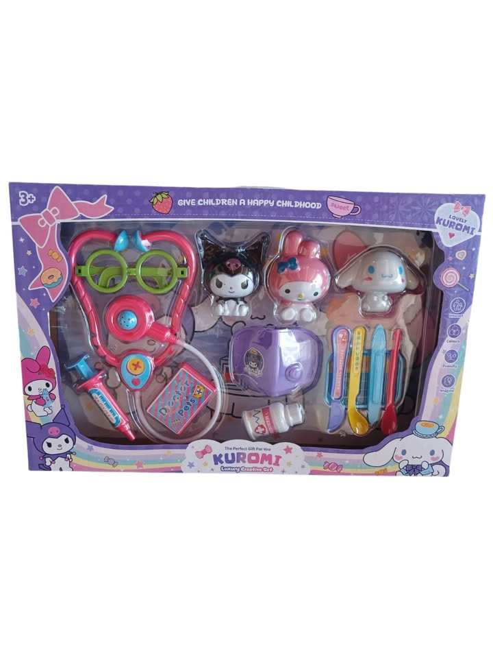 Set Doctora Sanrio – Kuromi, Melody y Cinnamoroll