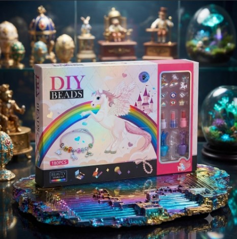 🎀 Set De Belleza Y Manualidades Unicornio 180 Piezas Infantil