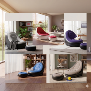 🛋️ Sillón Relax Inflable con Reposapiés – ¡Comodidad Total en 5 Colores!