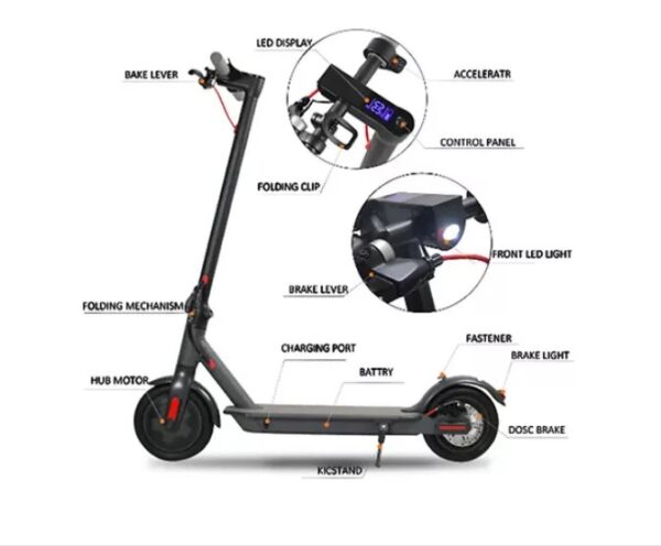🏁 Patineta Eléctrica Plegable: ¡Velocidad, Estilo y Control Total!💨 - Image 5