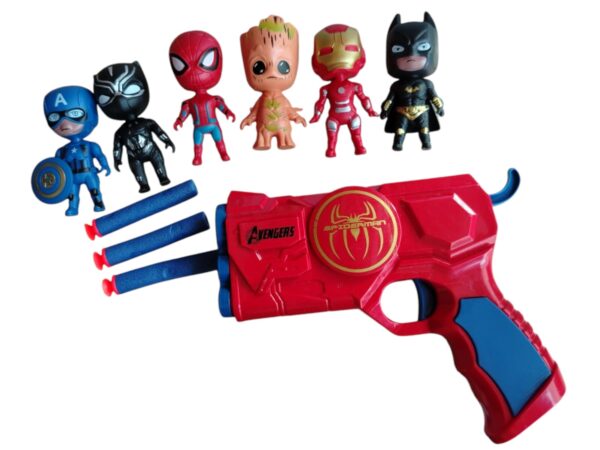 🔥🦸‍♂️ ¡Superaventura en tus manos! Lanzador de Dardos + 6 Héroes Poderosos 💥 - Image 2