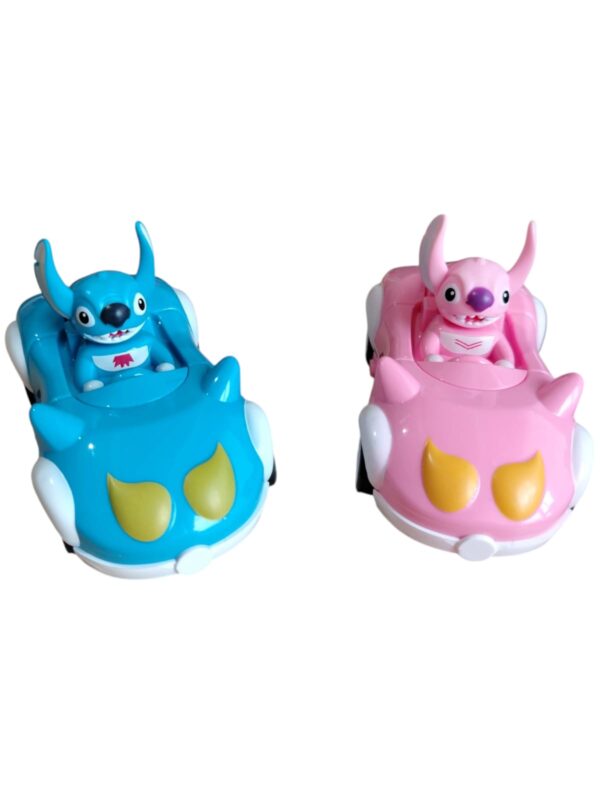 ¡DÚO DE CARROS DE STITCH! – Set x2 de Carritos de Impulso ✨🚗💙