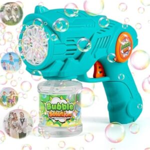 🫧 Pistola de Burbujas Súper Turbo con 10 Holes y Kit de Recarga 🌈