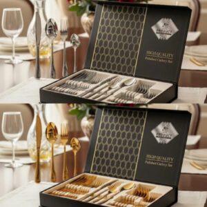 ✨ ¡Lujo en tu mesa! Set de Cubiertos Premium 🥂