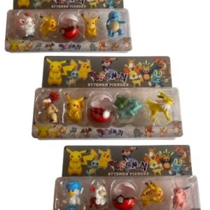 Set Épico Pokémon x5 – Figuras de Acción para Fans y Coleccionistas