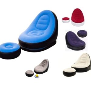 🛋️ Sillón Relax Inflable con Reposapiés – ¡Comodidad Total en 5 Colores!