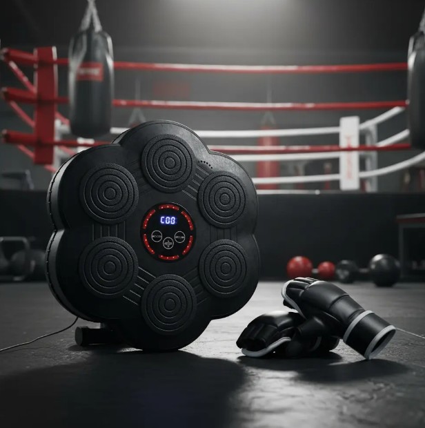 ¡Máquina de boxeo interactiva con 6 paneles, luces rítmicas y música integrada! 💥🎶