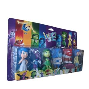 🎉 ¡Colección Emocional! Set de 6 Figuras de Inside Out con Bases Incluidas 🎭