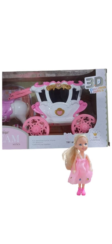 🌸✨ Carruaje Real de Ensueño con Muñeca y Caballo 🏰🐴💖 - Image 6