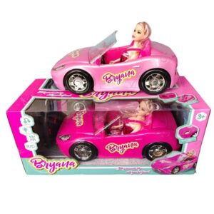 🌟🚗 ¡Súper Convertible Rosado a Control Remoto Luces y Música 🔋🎶💡