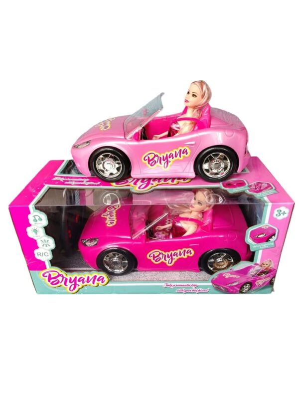 🌟🚗 ¡Súper Convertible Rosado a Control Remoto Luces y Música 🔋🎶💡