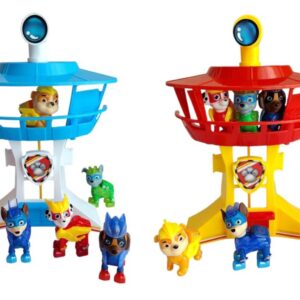 🐶🚨 ¡Torre de Vigilancia Paw Patrol con 6 Perritos Guardianes! 🌈✨
