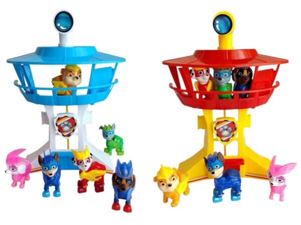 🐶🚨 ¡Torre de Vigilancia Paw Patrol con 6 Perritos Guardianes! 🌈✨