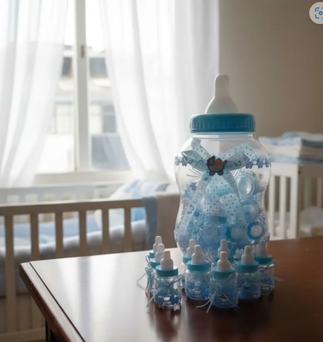 👶🍼 Tetero Gigante Baby Shower Con 30 Mini Teteritos Decorativos Rosa O Azul 🎉💖💙 - Image 2