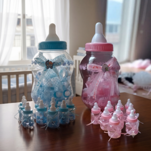 👶🍼 Tetero Gigante Baby Shower Con 30 Mini Teteritos Decorativos Rosa O Azul 🎉💖💙