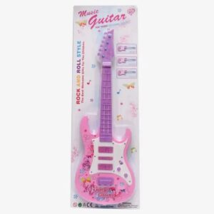 Guitarra Rosa con Luces y Sonido: ¡El Ritmo de Tu Corazón! 💖✨