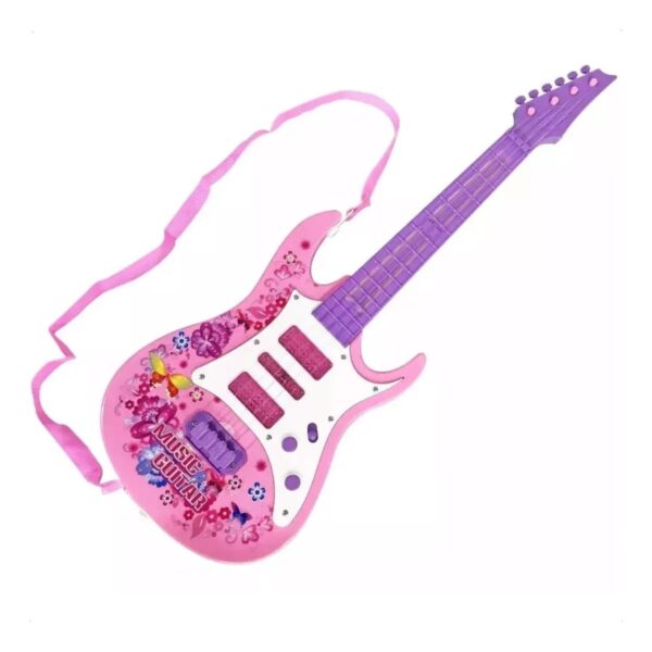Guitarra Rosa con Luces y Sonido: ¡El Ritmo de Tu Corazón! 💖✨ - Image 6