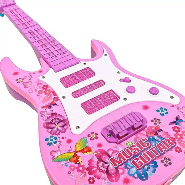 Guitarra Rosa con Luces y Sonido: ¡El Ritmo de Tu Corazón! 💖✨ - Image 3